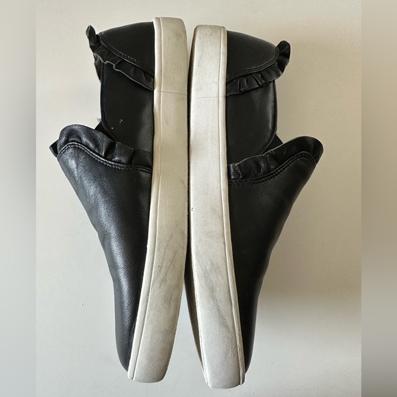 Kate Spade Black Leather Flats loafers size 8 - Picture 4 of 7